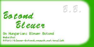 botond bleuer business card